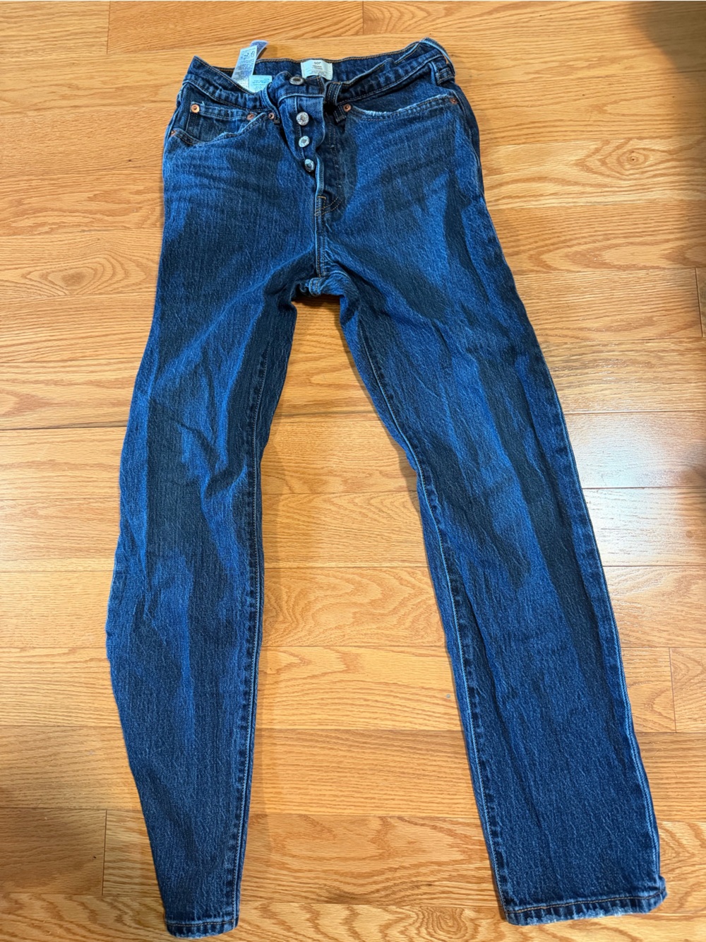 Levi's Indigo Blue 501 Straight Jeans